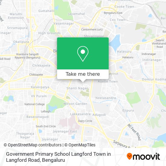 Government Primary School Langford Town in Langford Road map