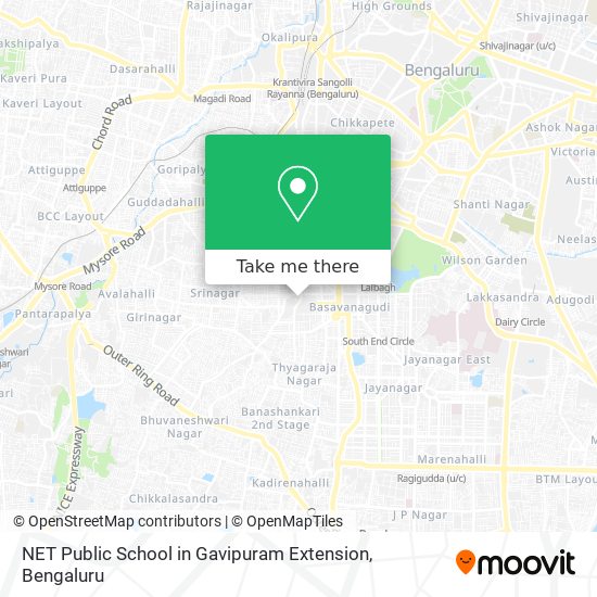 NET Public School in Gavipuram Extension map