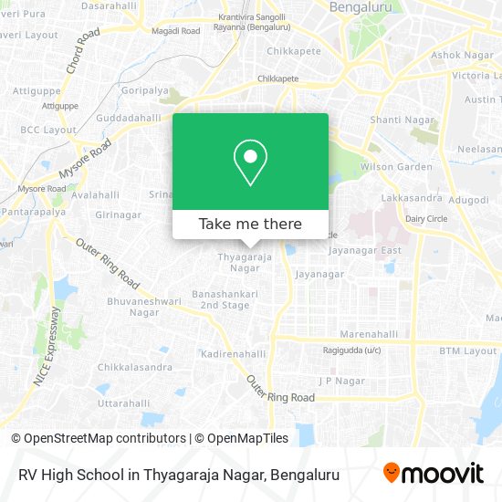 RV High School in Thyagaraja Nagar map