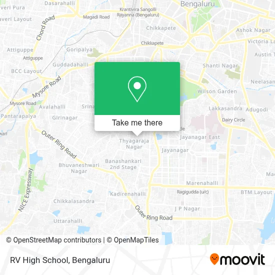 RV High School in Thyagaraja Nagar map