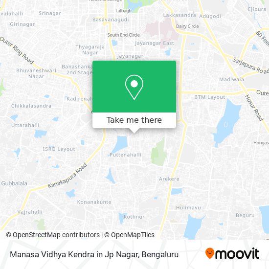 Manasa Vidhya Kendra in Jp Nagar map