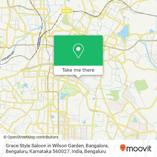 Grace Style Saloon in Wilson Garden, Bangalore, Bengaluru, Karnataka 560027, India map