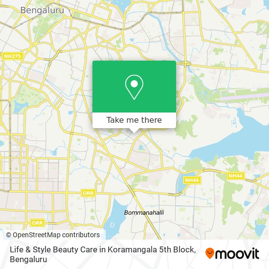 Life & Style Beauty Care in Koramangala 5th Block map