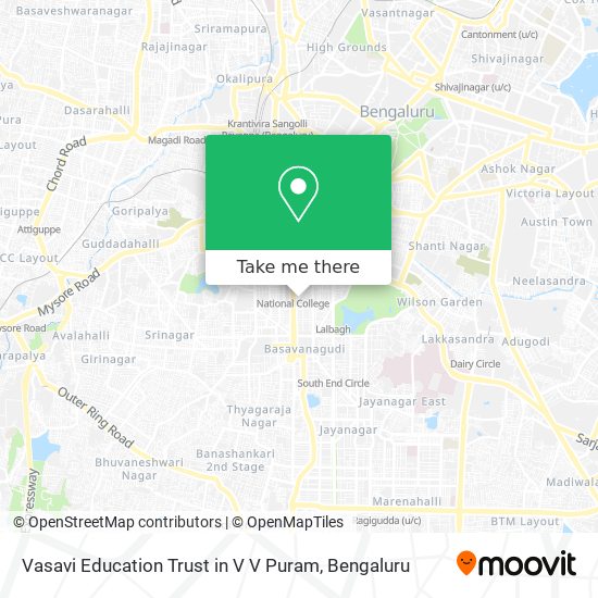 Vasavi Education Trust in V V Puram map