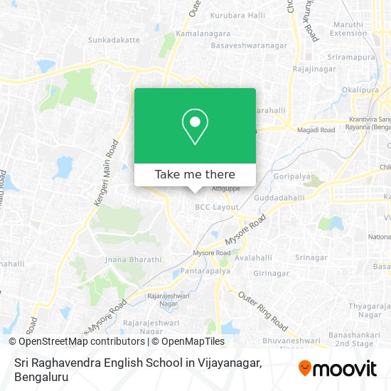 Sri Raghavendra English School in Vijayanagar map