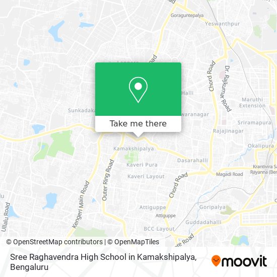 Sree Raghavendra High School in Kamakshipalya map