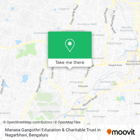 Manasa Gangothri Education & Charitable Trust in Nagarbhavi map