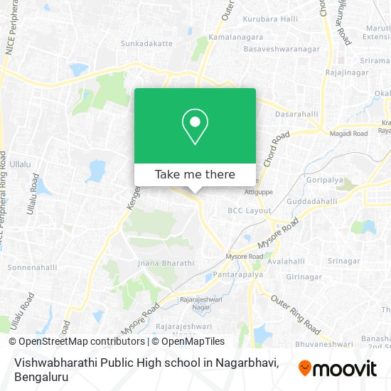 Vishwabharathi Public High school in Nagarbhavi map