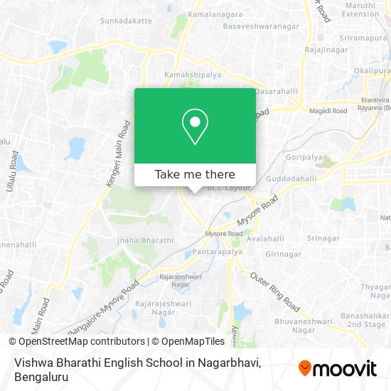Vishwa Bharathi English School in Nagarbhavi map