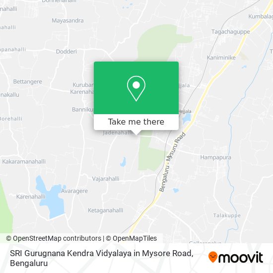 SRI Gurugnana Kendra Vidyalaya in Mysore Road map