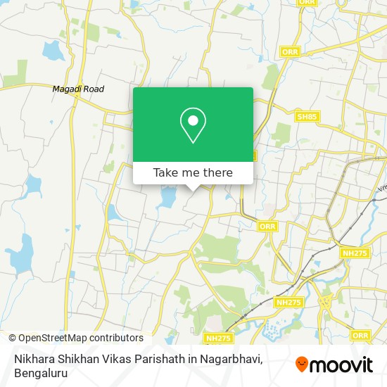 Nikhara Shikhan Vikas Parishath in Nagarbhavi map