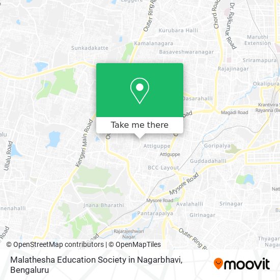 Malathesha Education Society in Nagarbhavi map