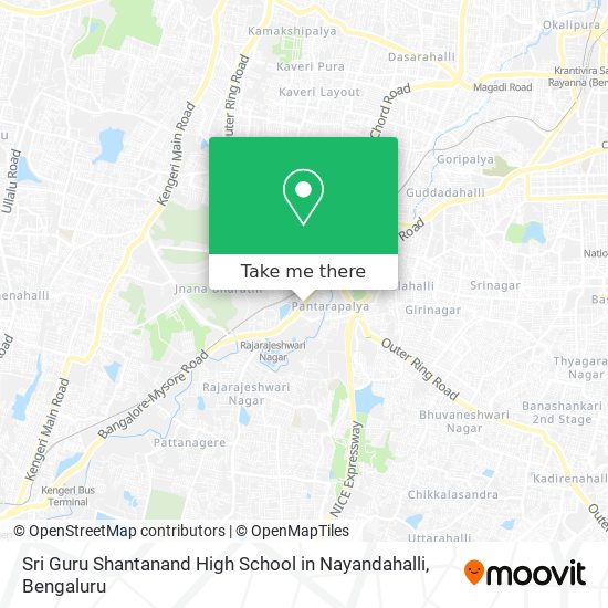 Sri Guru Shantanand High School in Nayandahalli map