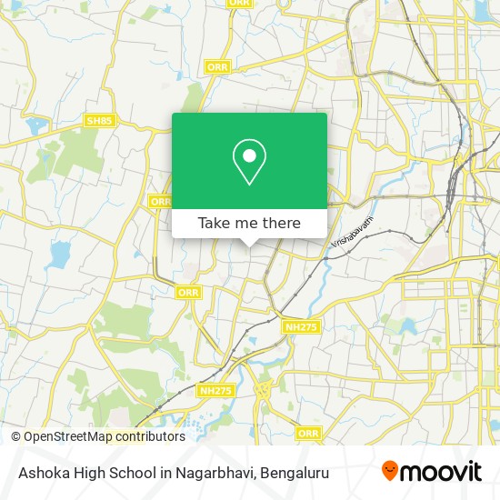 Ashoka High School in Nagarbhavi map