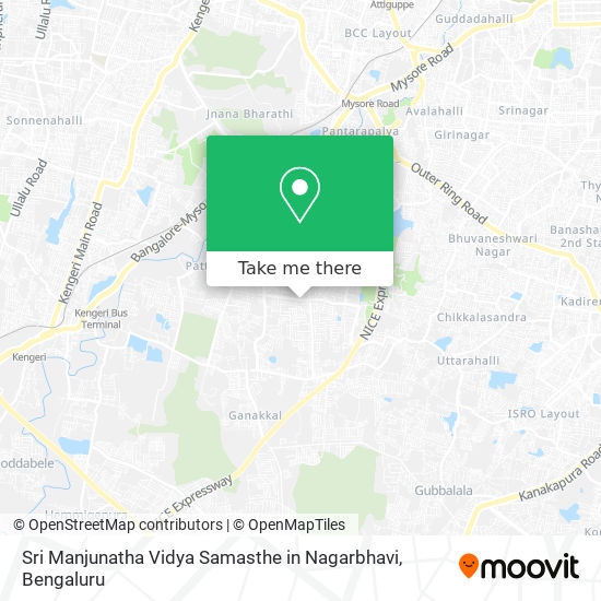 Sri Manjunatha Vidya Samasthe in Nagarbhavi map