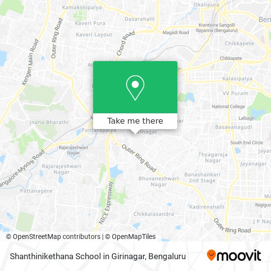 Shanthinikethana School in Girinagar map