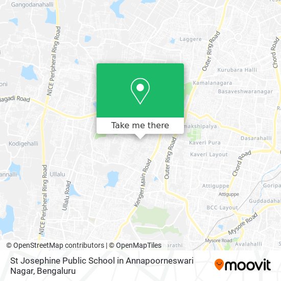 St Josephine Public School in Annapoorneswari Nagar map