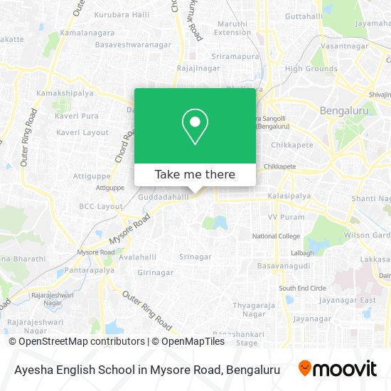 Ayesha English School in Mysore Road map