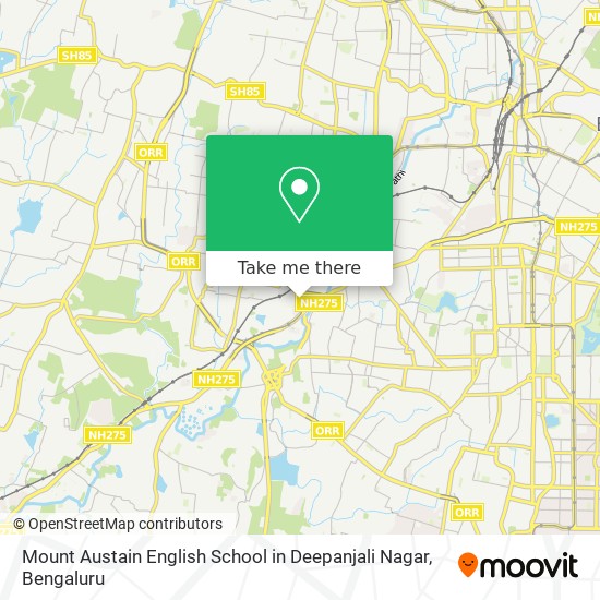 Mount Austain English School in Deepanjali Nagar map