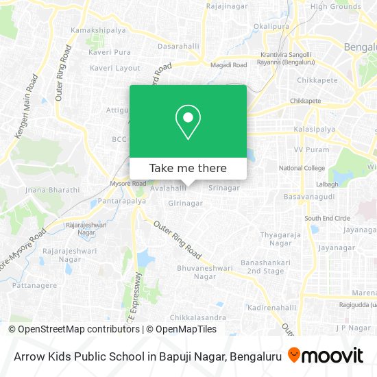 Arrow Kids Public School in Bapuji Nagar map