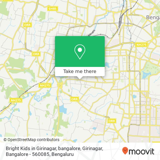 Bright Kids in Girinagar, bangalore, Girinagar, Bangalore - 560085 map