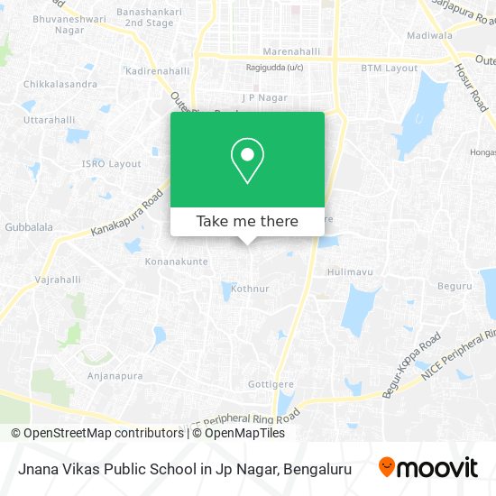 Jnana Vikas Public School in Jp Nagar map