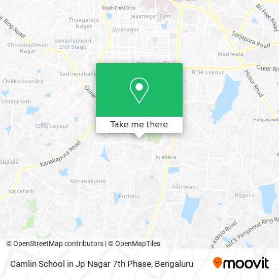Camlin School in Jp Nagar 7th Phase map
