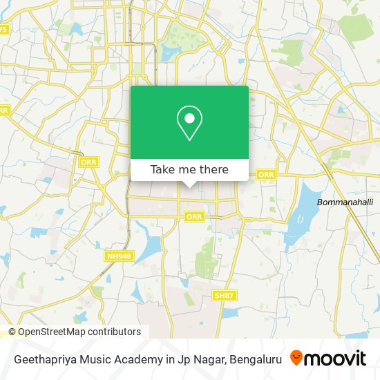 Geethapriya Music Academy in Jp Nagar map