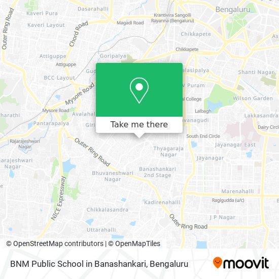 BNM Public School in Banashankari map