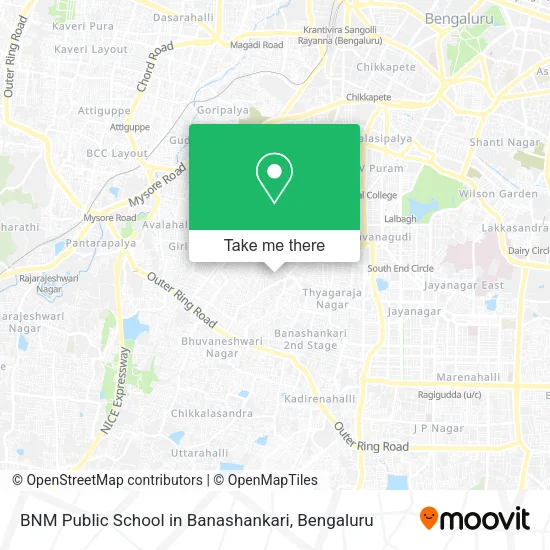 BNM Public School in Banashankari map