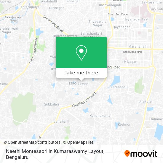 Neethi Montessori in Kumaraswamy Layout map