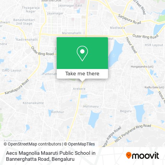 Aecs Magnolia Maaruti Public School in Bannerghatta Road map