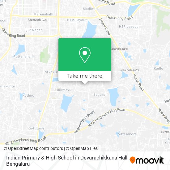 Indian Primary & High School in Devarachikkana Halli map