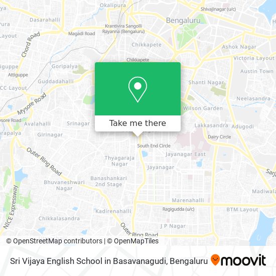 Sri Vijaya English School in Basavanagudi map