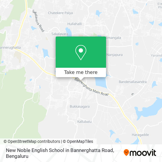New Noble English School in Bannerghatta Road map