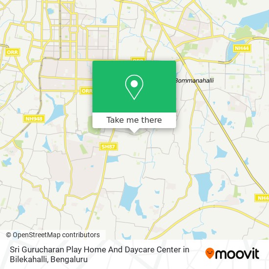 Sri Gurucharan Play Home And Daycare Center in Bilekahalli map