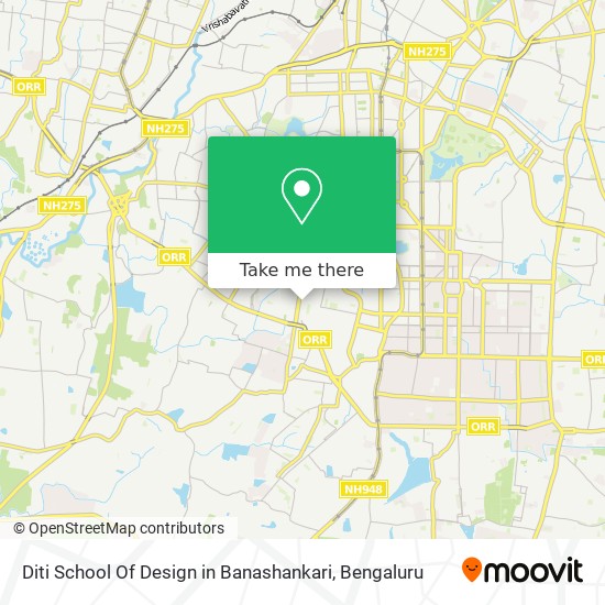 Diti School Of Design in Banashankari map