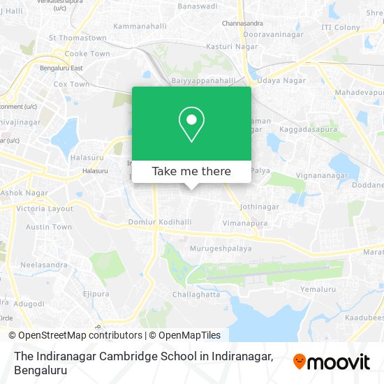 The Indiranagar Cambridge School in Indiranagar map