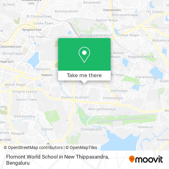 Flomont World School in New Thippasandra map