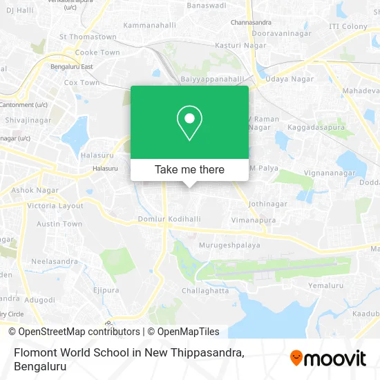 Flomont World School in New Thippasandra map