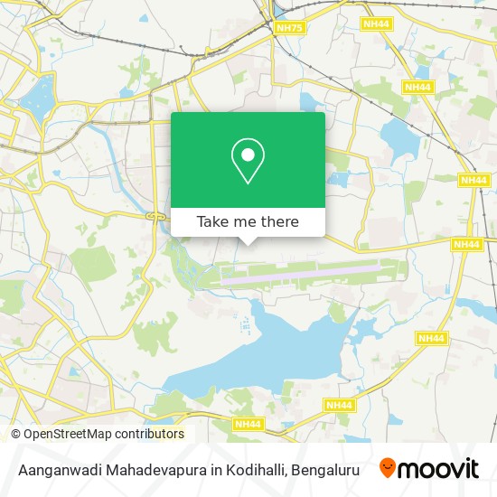 Aanganwadi Mahadevapura in Kodihalli map