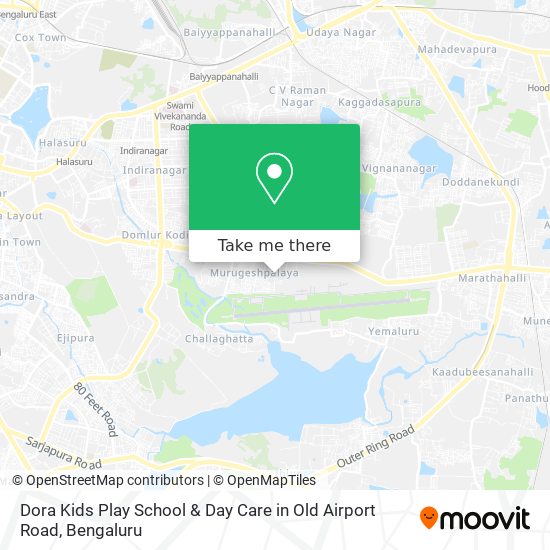 Dora Kids Play School & Day Care in Old Airport Road map