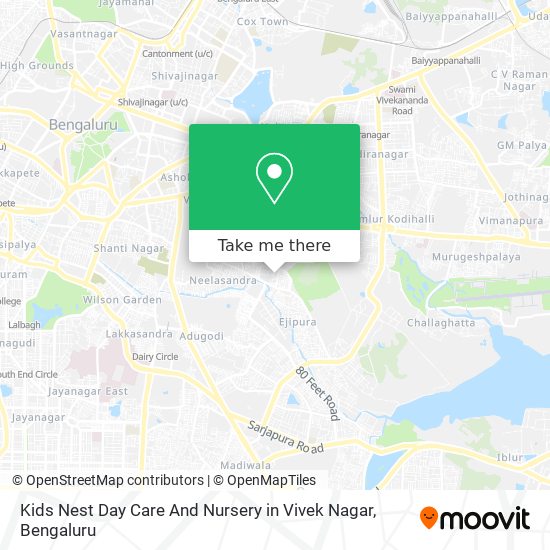 Kids Nest Day Care And Nursery in Vivek Nagar map