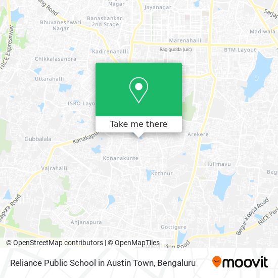 Reliance Public School in Austin Town map