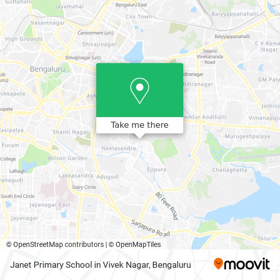 Janet Primary School in Vivek Nagar map