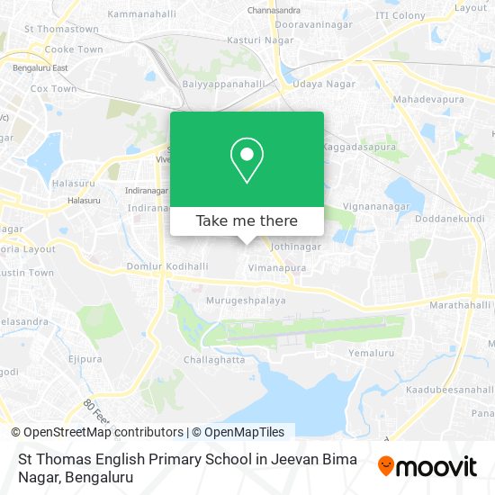 St Thomas English Primary School in Jeevan Bima Nagar map
