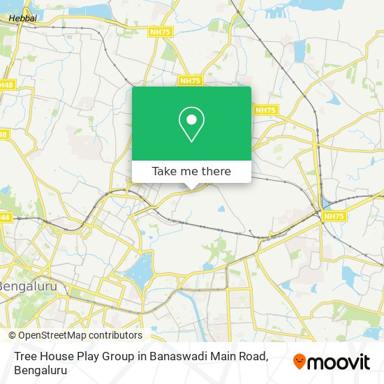 Tree House Play Group in Banaswadi Main Road map