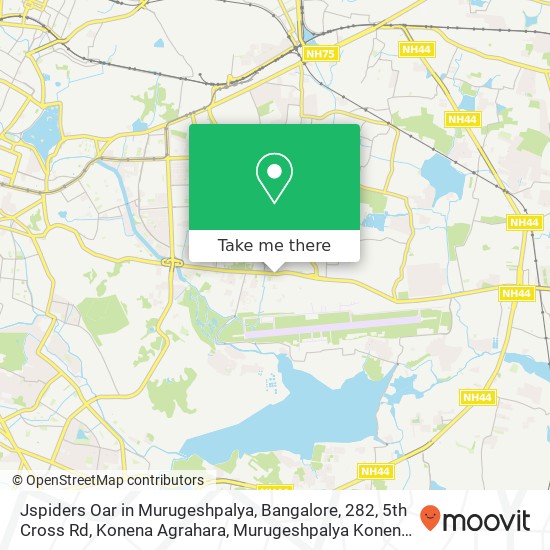 Jspiders Oar in Murugeshpalya, Bangalore, 282, 5th Cross Rd, Konena Agrahara, Murugeshpalya Konena map