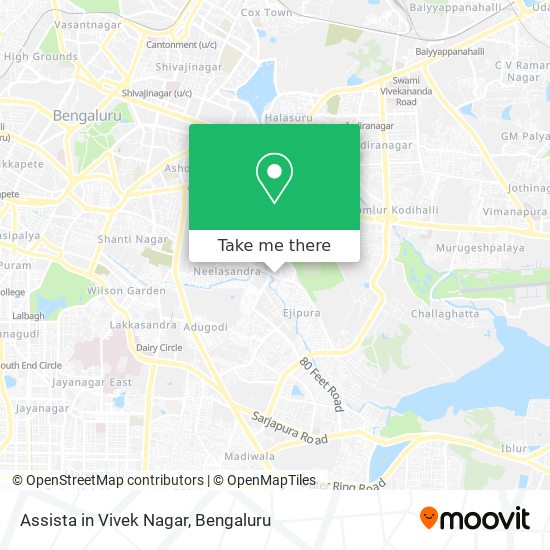 Assista in Vivek Nagar map