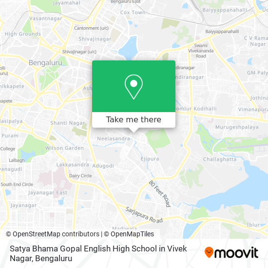 Satya Bhama Gopal English High School in Vivek Nagar map